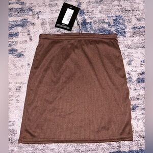 Brown mini skirt